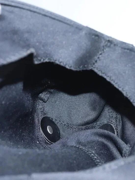 FENDI Hand Bag Nylon Black Silver Auth 122023 - Picture 12 of 16